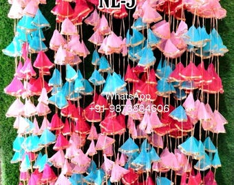 Wholesale lot gota net hanging for mehndi decor /haldi decoration or for various ocassions ,backdrop ,stage decoration,haldi backdrop