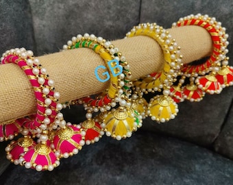 100 Pcs Sangeet Haldi Mehndi Ganey Ganaas Indian Wedding Bracelets Mehndi Mayoon Kalire Indian Wedding Favours Occasion Assorted Colors Gift