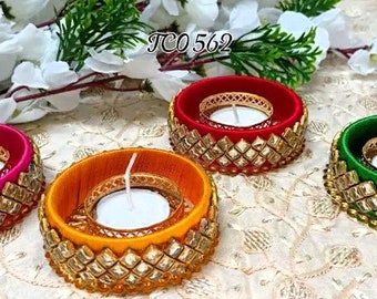 Indian Traditional Lotus Handmade Tea light Candle Holders, Diwali Diya for Home Décor, Diwali Decoration Gift, wedding Decor , return gift