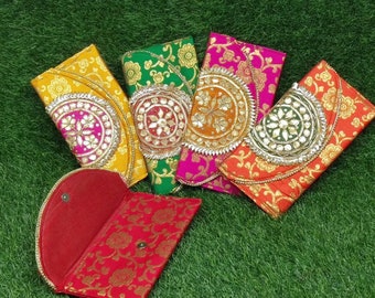 Wholesale lot of bandhej envelope, Indian Wedding Envelope, Wedding favor, Gift Part envelope, Fabric Envelope, Valentine Gift,Pouch Bag