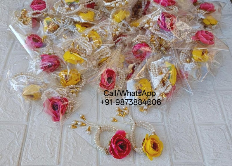 100 Pcs adjustable bracelets Sangeet Haldi Mehndi Ganey Ganaas Indian Weding Bracelets Mehndi Mayoon,sangeet gifts,nikah gifts,dholki favors image 4