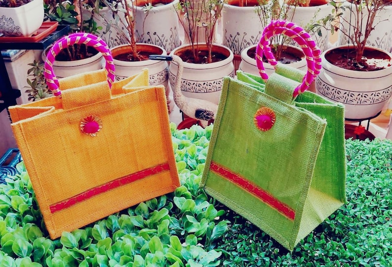 100 Pcs Jute Bags for Return Gifts Thamboolam Bags Wedding Gifts Lunch