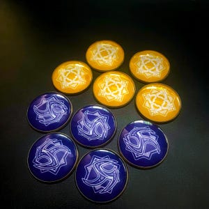 Fichas de bendición y maldición para Arkham Horror LCG / Set de 10 fichas para The Innsmouth Legacy / Mejora de juego de mesa hecha a mano