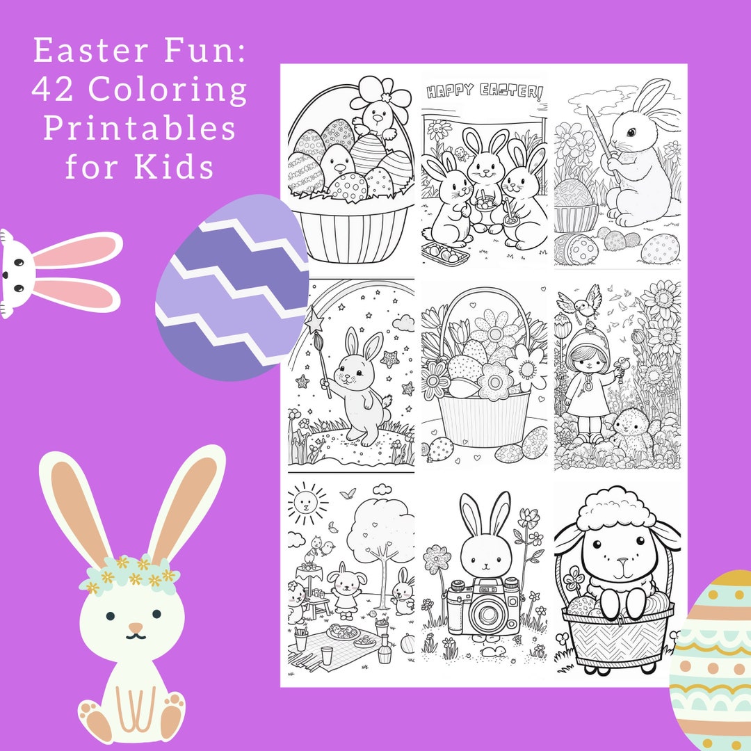 Easter Fun: 42 Coloring Printables for Kids - Professionally Created ...