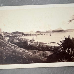 Antique Carte de Visite – Coastal Landscape View – 19th Century Italian Scene