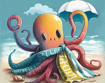 Digital Octopus Print
