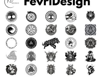 Viking Png Svg Eps Dxf Bundle Bundle (Digital Download)