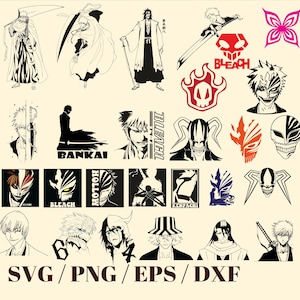 Anime Designs | Anime Bundle SVG Digital Download | Japanese SVG | | Anime Silhouette SVG | Anime Character | Kawaii svg | Anime svg packs