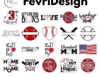 Baseball Mom PNG SVG Bundle, Sports Clipart (Digital Download)