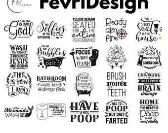 Bathroom, Washroom PNG Svg Pdf Eps Ddxf Bundle Bundle (Digital Download)
