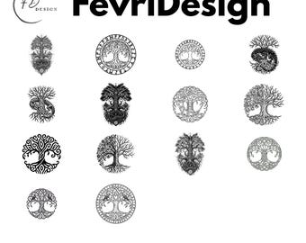 Yggdrasil, the World Tree Png Svg Pdf Bundle (Digital Download)