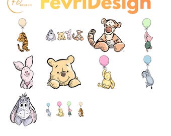 Classic Winnie The Pooh Clipart Bundle 4 Bundle (Digital Download)