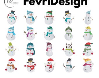 Christmas Snowman Png Svg Dxf Pdf Eps Bundle Bundle (Digital Download)