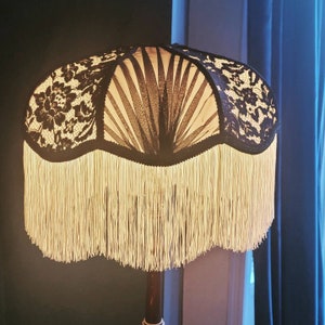 Victorian lampshade, lace lampshade, velvet lampshade  downton abbey, 1920s, period lamp,bespoke lampshade, vintage, handsewn, lace and silk