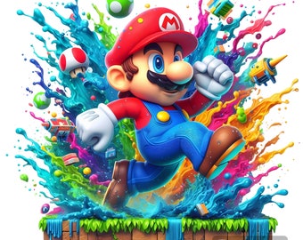 Mario Panel verschiedene Motive Sommersweat