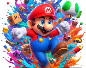Mario Panel verschiedene Motive Sommersweat