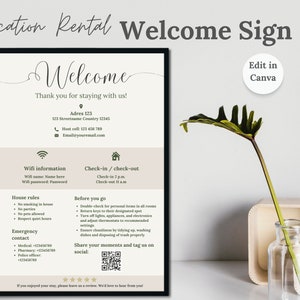 Placa de boas-vindas para casas de aluguel de curto prazo do Airbnb, cartão de agradecimento por ficar para o hóspede, cartão de agradecimento do anfitrião, cartão de hóspede do hotel, cartão Wi-Fi