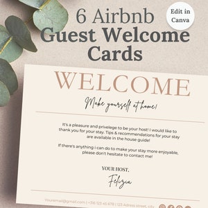 Cartão de boas-vindas para casas de aluguel de curto prazo do Airbnb, cartão de agradecimento por ficar para o hóspede, cartão de agradecimento do anfitrião, cartão de hóspede do hotel, cartão Wi-Fi