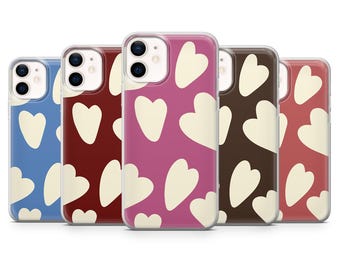 Etui na telefon z motywem serc na Walentynki do iPhone'a 17Pro, 16, 15, 14, 13, 12, Samsunga S25, S24, S23FE, S22, A16, A26, A56, Pixela 10, 9
