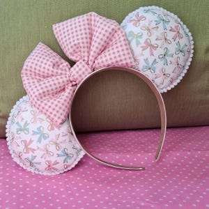 Bows & Gingham Minnie Mouse Ears Headband inspired by Disney