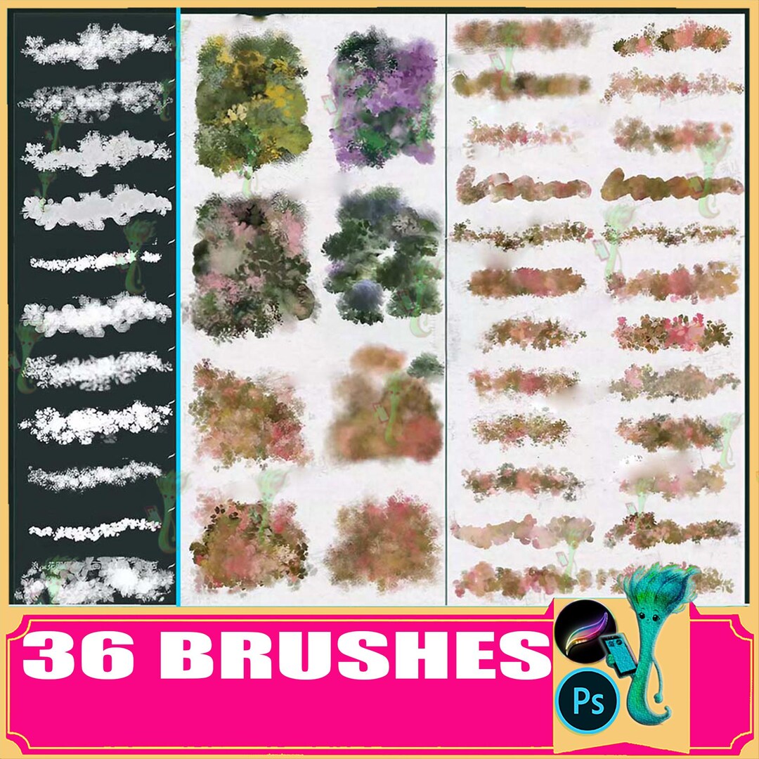 English Garden Brush Set: Natural Flowers for Procreate & Photoshop - Etsy