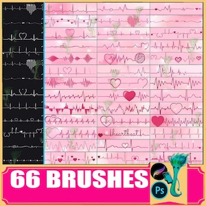 Herzschlag Pinselstrich für Procreate & Photoshop