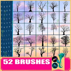 Tree Silhouette Brushes for Procreate & Photoshop