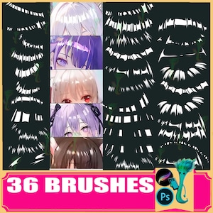 Hair Texture Brushes: Animation Brushset for Procreate & Photoshop