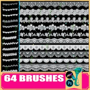 procreate brush ps brush romantic lace pattern ribbon embroidery hollow wedding dress clothing fabric