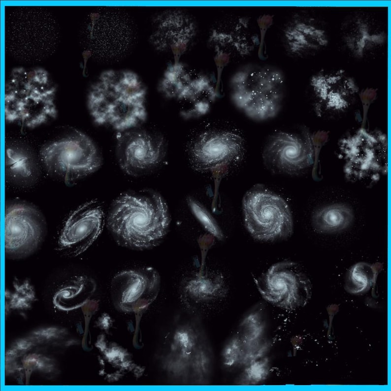 procreate brushes, nebula starry, sky galaxy, sky stars, starlight planet, universe, photoshop brushe image 3