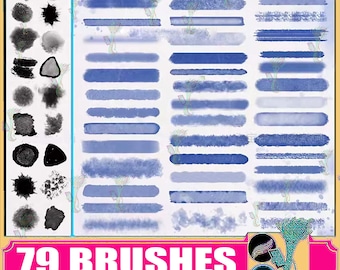 Watercolor Texture Brushes: Japanese Linen Ink for Procreate & Photoshop
