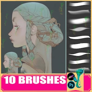 Pinceaux Photoshop à mélange de couleurs : ensemble de pinceaux numériques