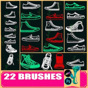 Canvas Shoes Brush Set for Procreate & Photoshop