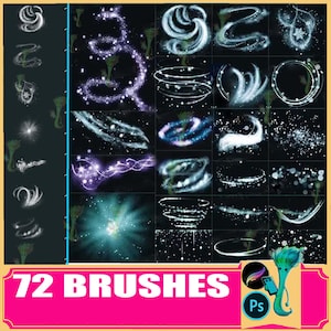 Magic Ice and Snow Brushes: Fluorescent Effects for Procreate & Photoshop