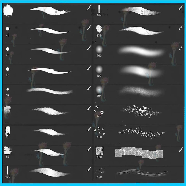 Procreate & Photoshop Brushes: Stroke Pencil Brush Set image 3