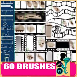 Retro filmlijstborstels voor Procreate en Photoshop