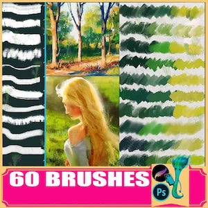 60 Ölgemälde Texturpinsel: Procreate & Photoshop