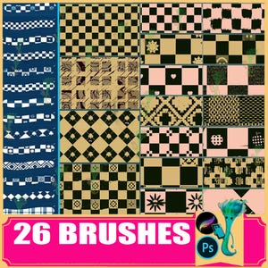 Checkerboard Pattern Brushes for Procreate & Photoshop