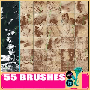 Procreate Dust & Rust Brushes: 55 Retro Texture Effects (Photoshop)