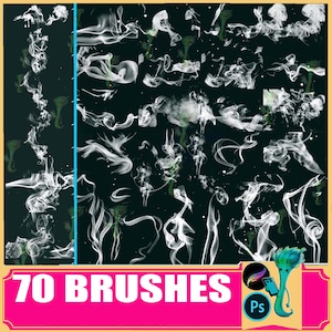 Procreate brushes smoke fog realistic steam mist cloud white smoke hot air special effects haze, brushes photoshop, photoshop