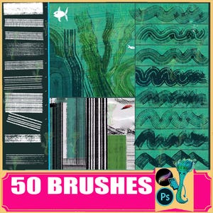 Holzschnitt Texturpinsel: Retro Scratch Art für Procreate & Photoshop