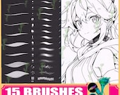 Procreate & Photoshop Brushes: Stroke Pencil Brush Set