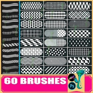 60 Geometric Texture Brushes for Procreate & Photoshop