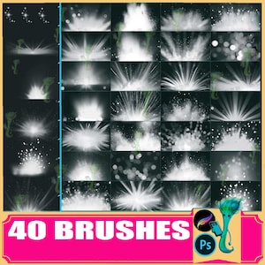 40 Mysterious Light Effect Brushes: Procreate & Photoshop