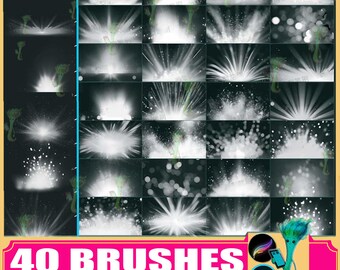 40 Mysterious Light Effect Brushes: Procreate & Photoshop