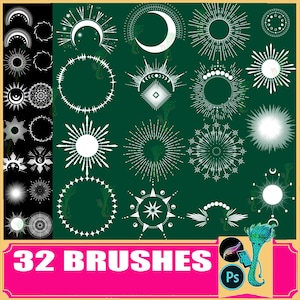 Procreate Pinsel PS Pinsel Traum Halo Hintergrund dekorative Grenze Charakter Malerei Magie Kreis Blende