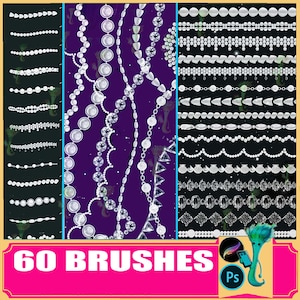 Pędzle do biżuterii z diamentami do Procreate i Photoshopa