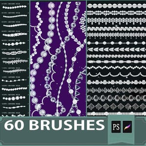 Diamante Jewelry Brushes for Procreate & Photoshop (37 Brushes)