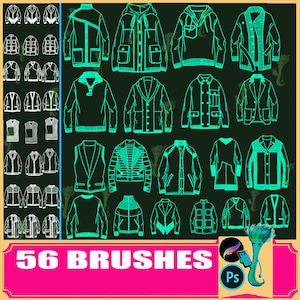 Anime Boy Clothes Brushes: Man Clothing Line Art for Procreate & Photoshop