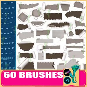 60 pinceaux en papier : procréation et photoshop